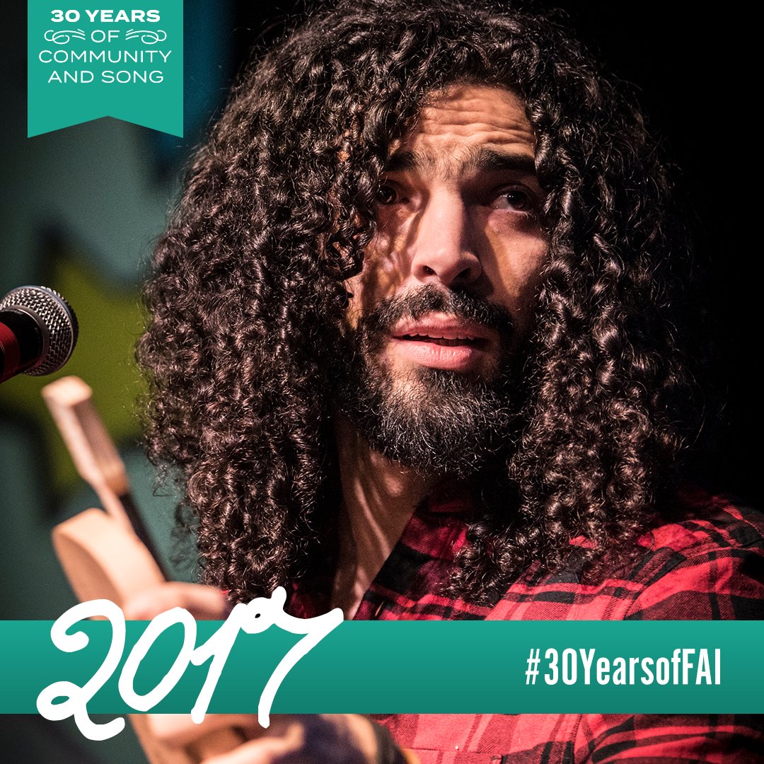 folkalliance's tweet photo. It's hard to believe that a year has passed since #FAI2017! The Forbidden Folk theme provided a platform for some inspiring artists doing great social justice work through their music. One in particular was our Spirit of Folk award winner, @RamyEssam. #30YearsofFAI https://t.co/EQGLuLRwiD