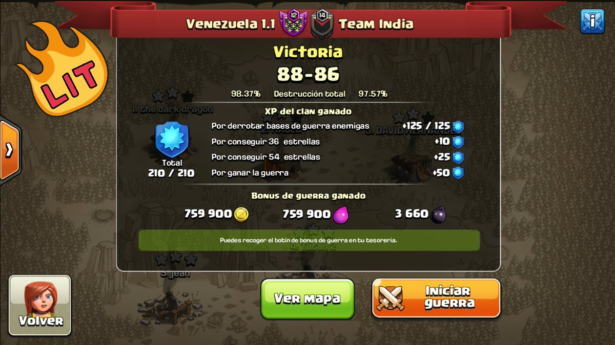 Aqui nuestra ultima victoria. Lastima no haber echo la pw..