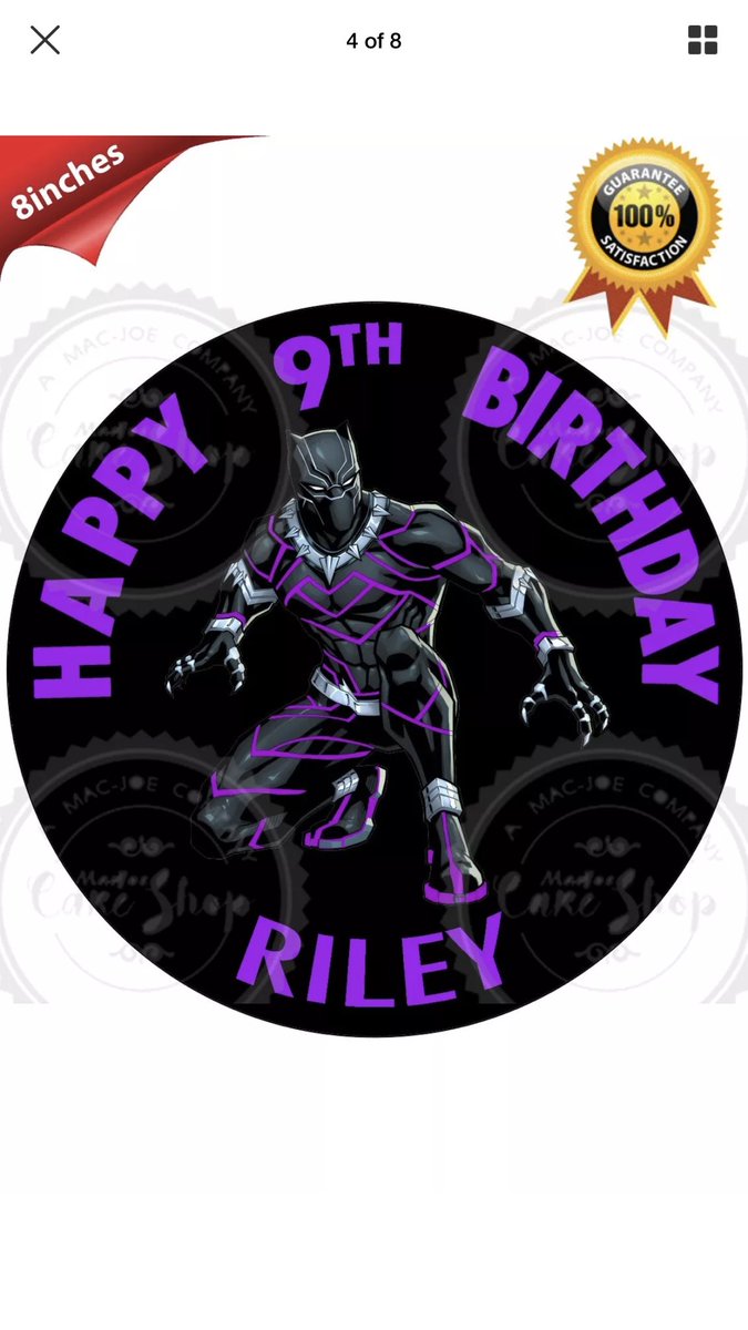 jossylove's tweet photo. It’s here! Black Panther Edible Cake Pictures by @MacJoeCakePrint 😁 #BlackPanther #ediblepictures #cakes #cupcakes #marvel #avengers https://t.co/iVqGxyYnZy