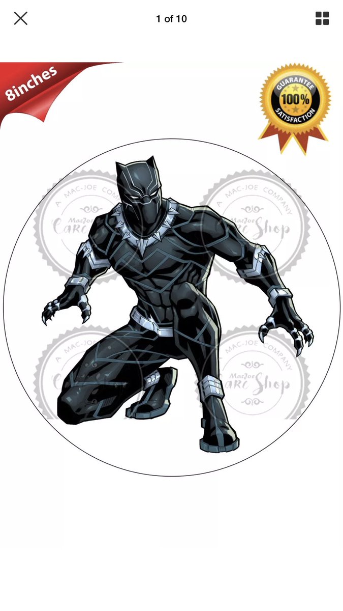 jossylove's tweet photo. It’s here! Black Panther Edible Cake Pictures by @MacJoeCakePrint 😁 #BlackPanther #ediblepictures #cakes #cupcakes #marvel #avengers https://t.co/iVqGxyYnZy