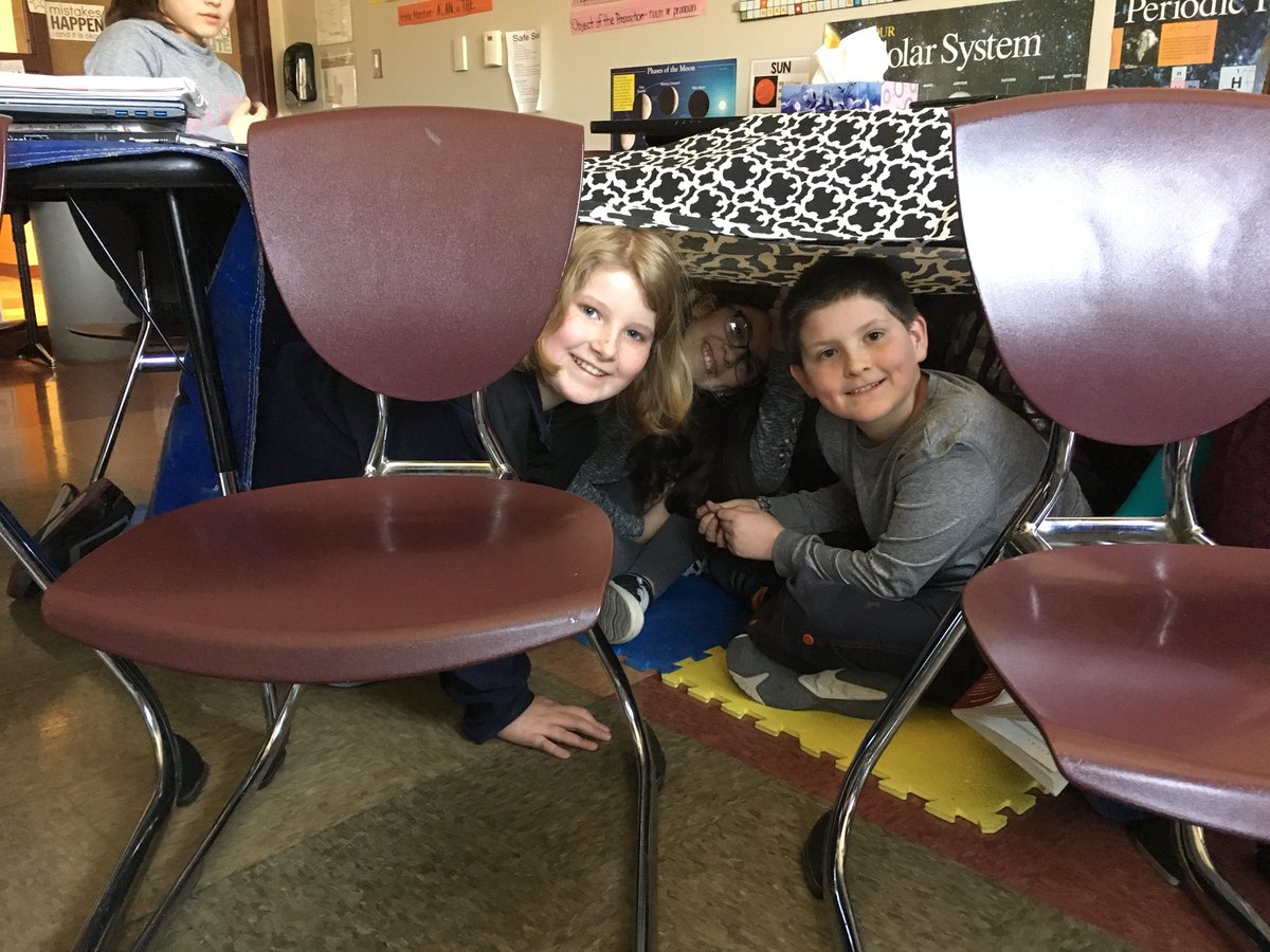 mrschesnut5's tweet photo. We’ve been reading Bridge to Terabithia for our novel study and today we built our own “terabithia” to escape to while we read #1anthony https://t.co/bK6Ckl8IOM
