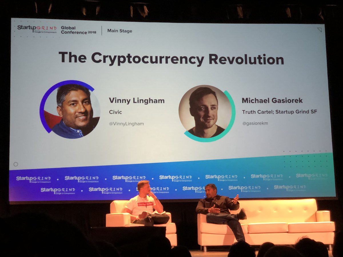 Great watching <a href="/VinnyLingham/">Vinny Lingham</a> talking about <a href="/civickey/">Civic</a> and the crypto revolution.