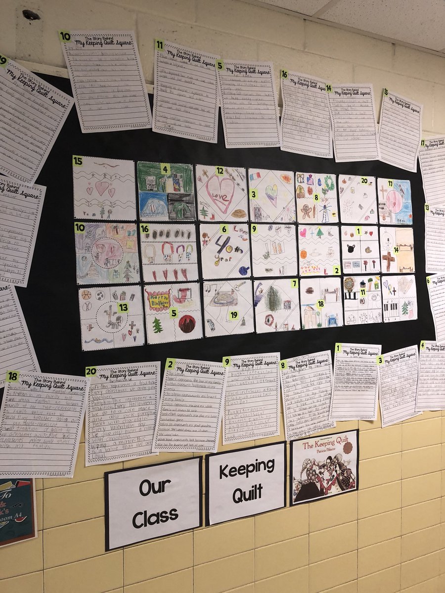 MTL_DynamicDuo's tweet photo. Inspired by Patricia Polaccos “Keeping Quilt.” Students created a patch of their special family traditions &amp; values. We loved our social studies unit on Ellis Island ❤️ https://t.co/6RtiGHIxqz