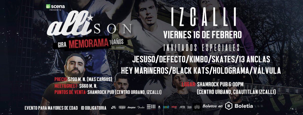 BuchacaFest's tweet photo. @Allisonband este viernes en #TheShamrockIzcalli https://t.co/wf7I70E2Ne