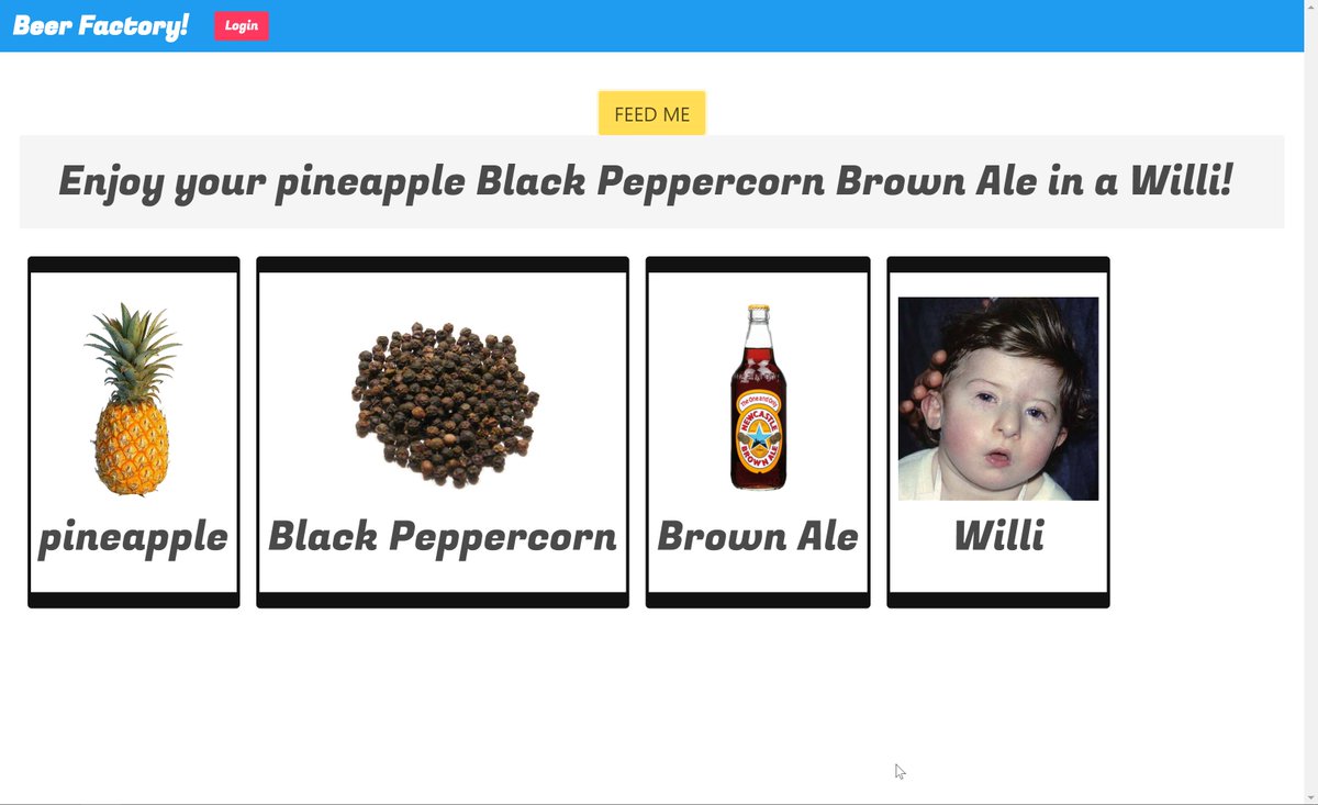 chrissev's tweet photo. Need an idea for a beer to brew? @KukicAdo and I made a React beer generator for the @pdxreactjs Meetup tonight https://t.co/H3g4dTZIbO