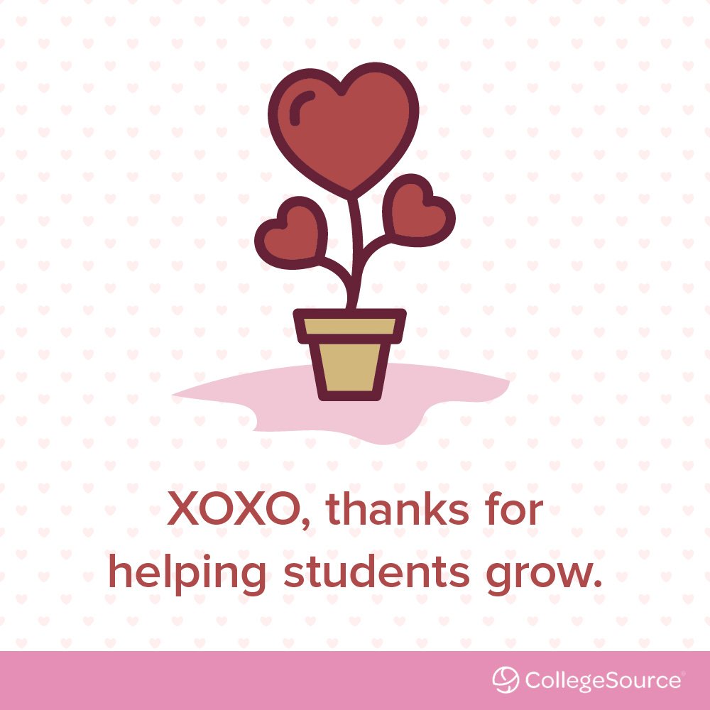 CollegeSource's tweet photo. Spread the love and share these with your colleagues! 💌😁 (2/2)

#CollegeSourceGram #HigherEdValentines #HigherEdHumor #HigherEd #HigherEdChat #EdTech #HigherEducation #HigherEdTech #DegreeAudit #TransferSolutions #StudentSuccess #HappyValentinesDay https://t.co/TNoWu8Ugbj
