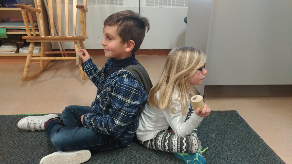 MrsColvinsClass's tweet image. The students had fun describing the properties of their 3D solids so their partners could guess which solid they were holding.