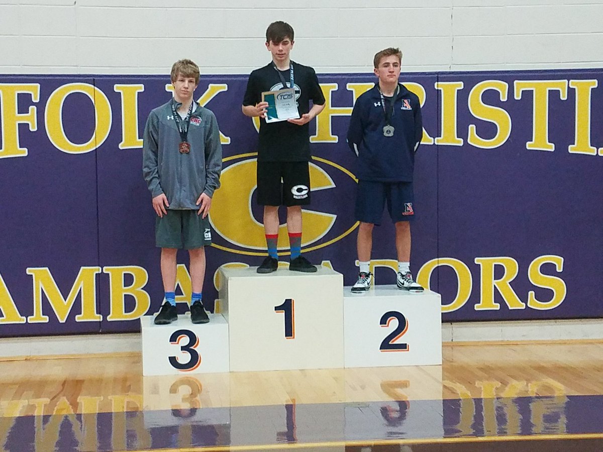 Athletics_NCS's tweet image. Big CONGRATS to Nate Scully on taking the title of CHAMPION in the 120 weight class on the TCIS Wrestling Championship! #GOCHRISTIAN #AmbassadorPride