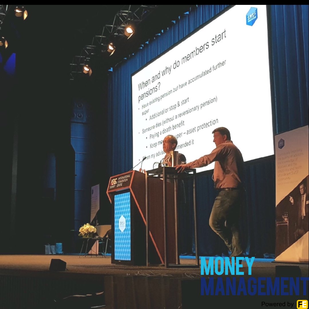 SMSFassoc's tweet image. Neal Dallas &amp;amp; Chris Humphrey starting the concurrent sessions for #NC2018 - commencing a pension the right way @moneymanage