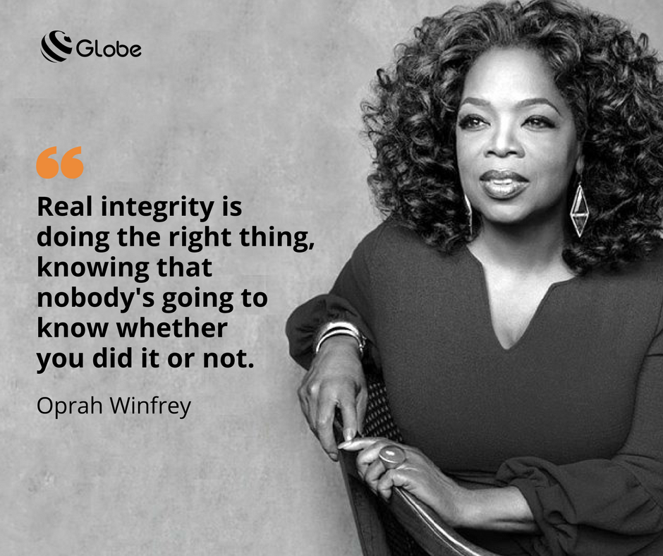 GlobeSmartLearn's tweet photo. Өнөөдрийн шинэ үг: 
Integrity: Зөв, Шударга, Үнэнч байдал.

Таныг хийсэн гэдгийг хэн ч мэдэх албагүй, тийм л үед та зөв зүйлийг хийж чадаж байгаа бол тэр жинхэнэ интегрити.
#billionaires #quotes #globe https://t.co/RpBWhp7JHB