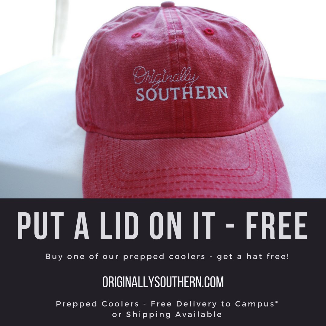 originallysouth's tweet photo. Put a Lid on it - FREE!  Buy a cooler - get a hat #flashsale #weprepthecooler #cooler #formal #sorority #fraternity #hardwork #valentines https://t.co/hdcvkwVNaU