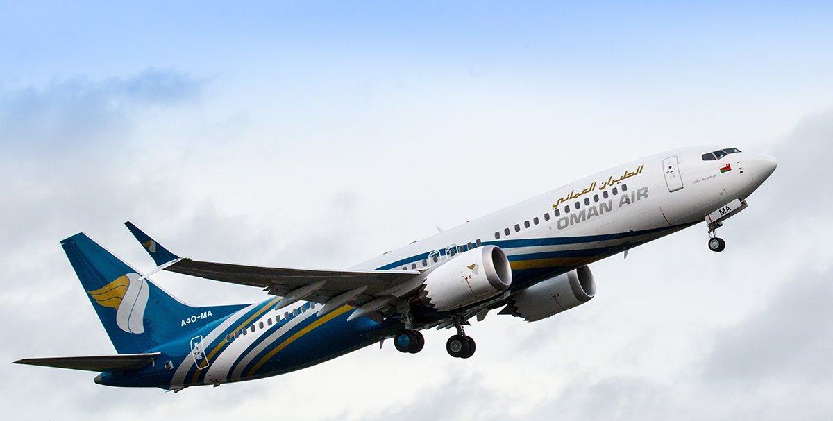 miaerolinea's tweet photo. Oman Air receives its first Boeing 737 MAX https://t.co/tPJDVfAMAU https://t.co/SPSjwNDod2