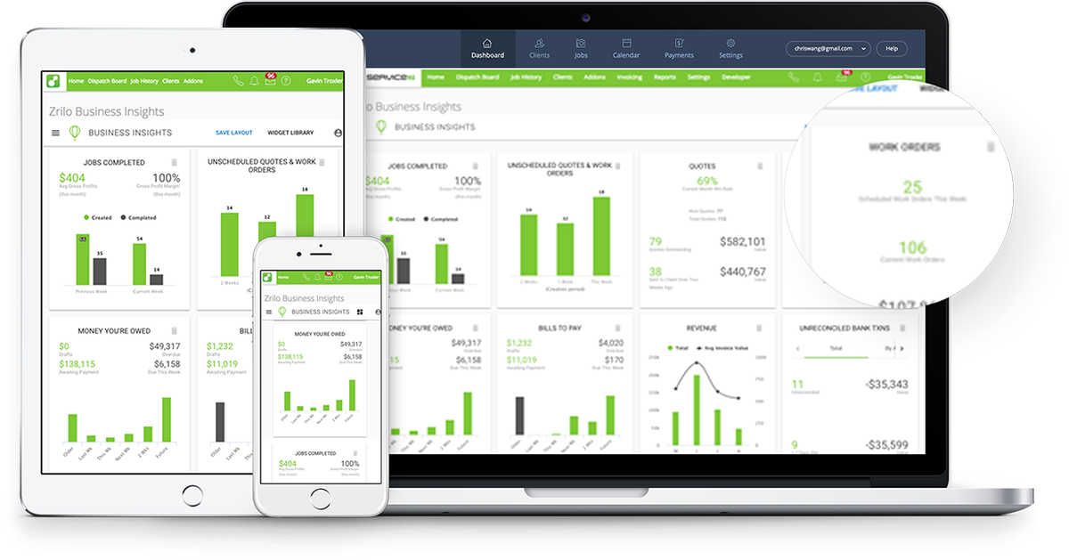 Zrilo_'s tweet photo. Are you using @ServiceM8 and @Xero and looking for a consolidated dashboard, Zrilo's Business Insights Platform delivers operational &amp; financial data into one dashboard, on any device: https://t.co/isoGerBtlU https://t.co/0l1G063dJy