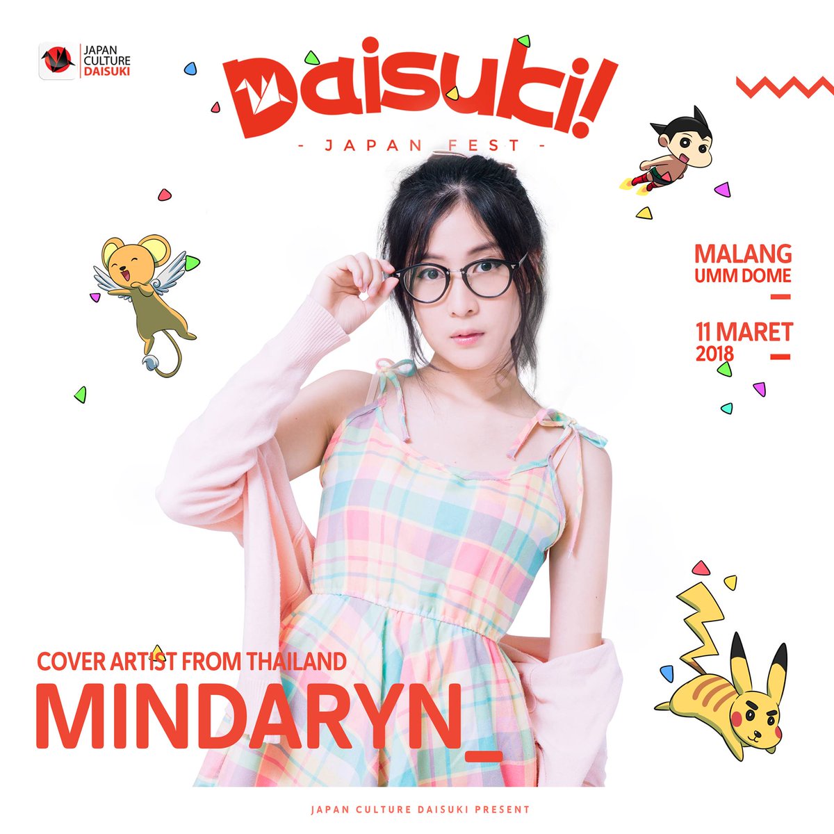 Weambloo's tweet photo. #Malang 11 Maret 2018 "Daisuki! Japan Fest" with Guest Star form Thailand, here she come, Mindaryn ~ https://t.co/h8D5dWb85i