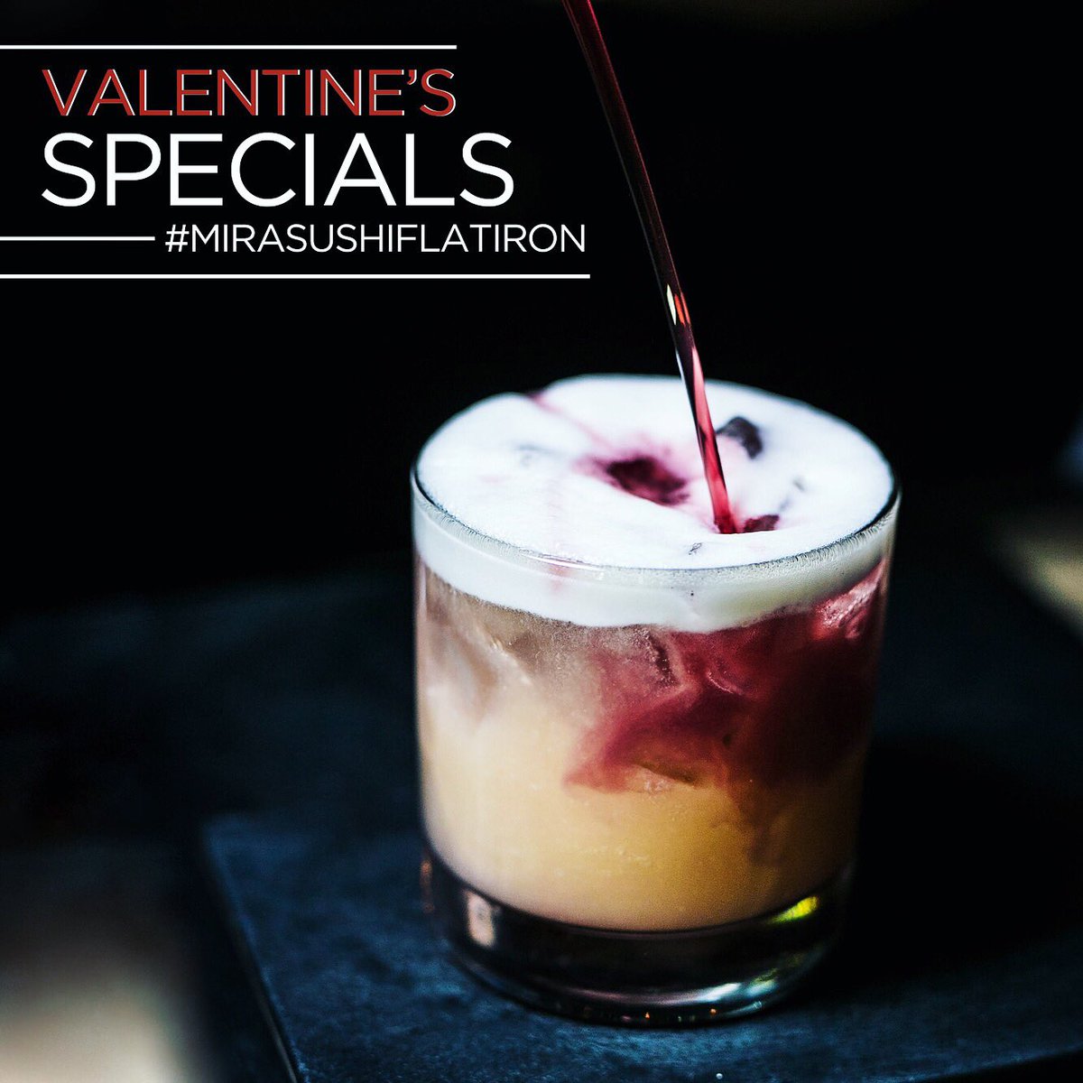 LOVE FROM ABOVE! One of our VALENTINE’S SPECIALS at #mirasushiflatiron 🙃🙌🏼❤️! Come hang out with us tonight and check it out!! #love #valentines #friends #girlfriend #boyfriend #friendswithbenefits #fun #drinks #dinner #foodie #foodporn #specials #flatiron