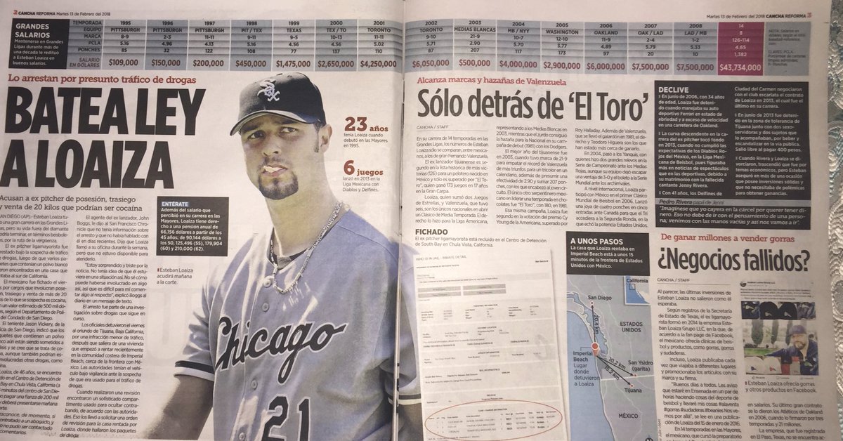 #EsTiempoDeBeisbol y de ver cómo los medios le dan mucho espacio al beisbol cuando se trata de notas rojas, pleitos, etc., pero no hablan de beisbol cuando hay temporada o de buenos juegos. Ojalá y también así le dieran espacio a la <a href="/LigaMexBeis/">Liga Mexicana de Beisbol</a> Un abrazo para Esteban Loaiza