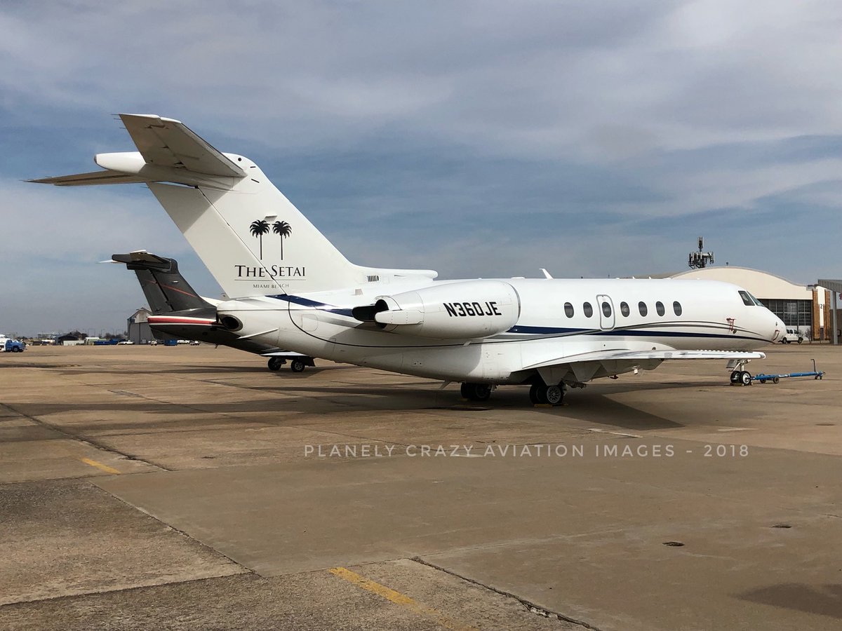 Hawker Beechcraft 4000 sporting the logo of @thesetaimiamibeach hotel on the tail visiting @fly_okc 13 Feb 2018. Coincidence the @cavs are in town tonight playing the @okcthunder?  #aviation #aviationphotography #jobperks #airport #airportops #photography #iphonephotography