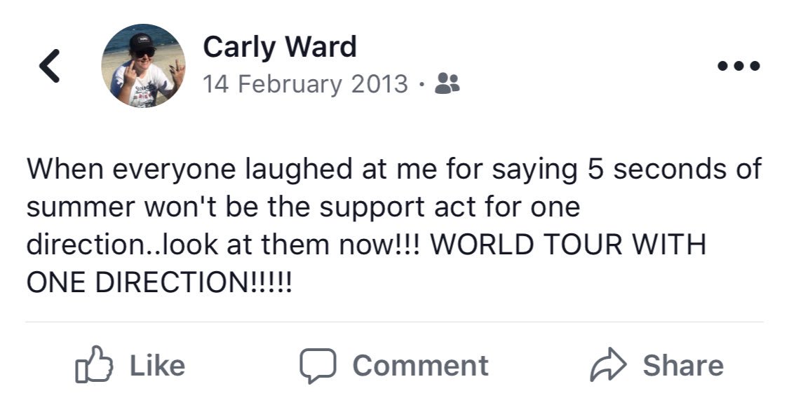 Carly (@caarlyw) on Twitter photo this day 5 years ago <a href="/5SOS/">5 Seconds of Summer</a> announced they were touring the world with <a href="/onedirection/">One Direction</a> <a href="/Calum5SOS/">Calum Hood</a> <a href="/Ashton5SOS/">Ashton Irwin</a> <a href="/Michael5SOS/">michael clifford</a> <a href="/Luke5SOS/">Luke Hemmings</a> this day 5 years ago <a href="/5SOS/">5 Seconds of Summer</a> announced they were touring the world with <a href="/onedirection/">One Direction</a> <a href="/Calum5SOS/">Calum Hood</a> <a href="/Ashton5SOS/">Ashton Irwin</a> <a href="/Michael5SOS/">michael clifford</a> <a href="/Luke5SOS/">Luke Hemmings</a>