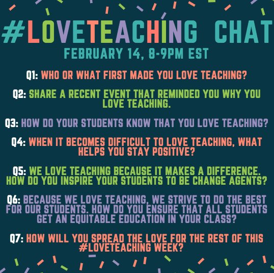MASchoolsK12's tweet image. Here are the questions for tomorrow night&apos;s #LoveTeaching chat with @SydneyChaffee #SBLchatMA