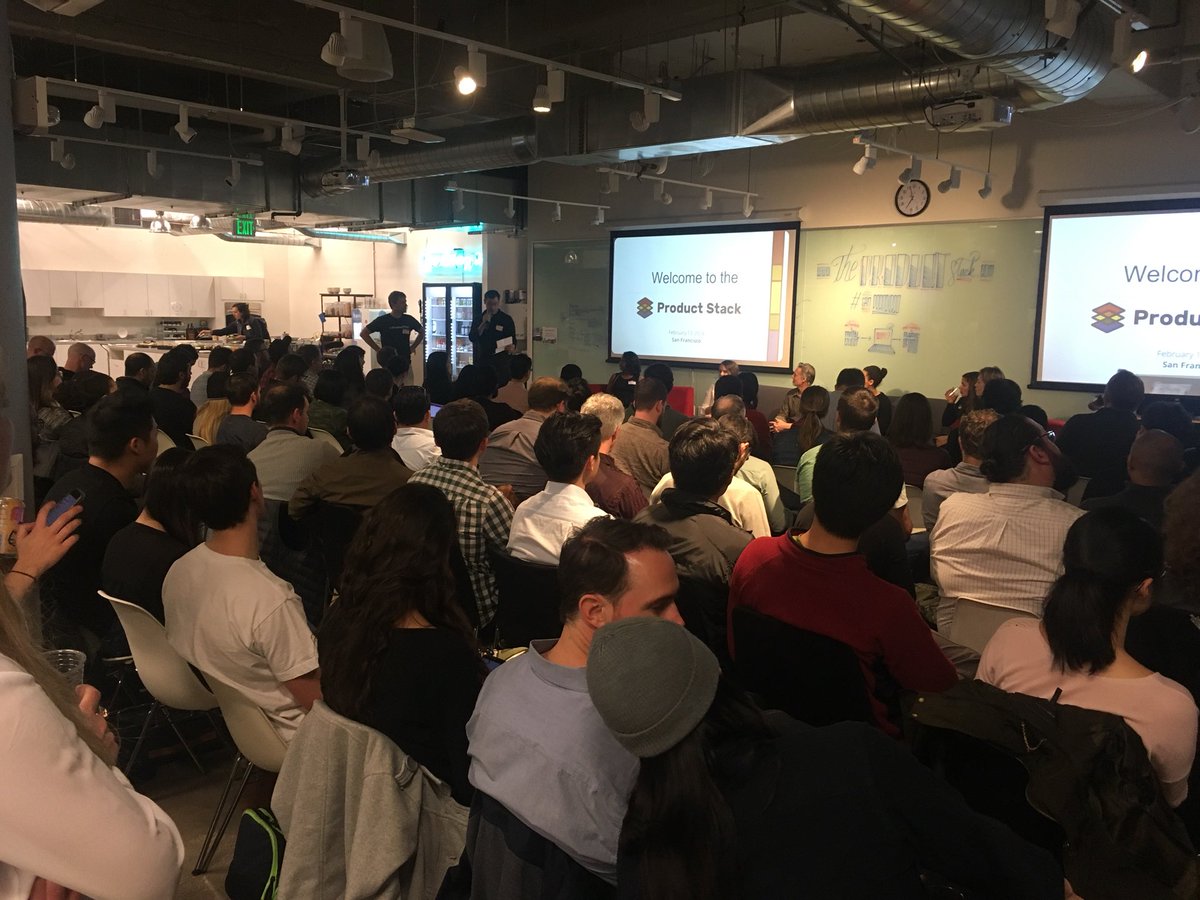 Excited to see all the friendly PM faces <a href="/TheProductStack/">The Product Stack</a>. <a href="/pivotaltracker/">Pivotal Tracker</a> kicking off the event along with <a href="/jamasoftware/">Jama Software</a>  and <a href="/ProductPlan/">ProductPlan</a> #prodmgmt
