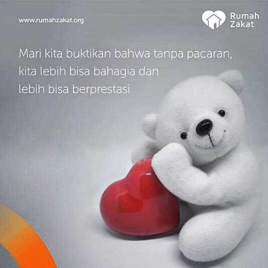 Repost from <a href="/rumahzakat/">Rumah Zakat</a> 
Mari kita buktikan bahwa tanpa pacaran, kita lebih bisa bahagia dan lebih bisa berprestasi.