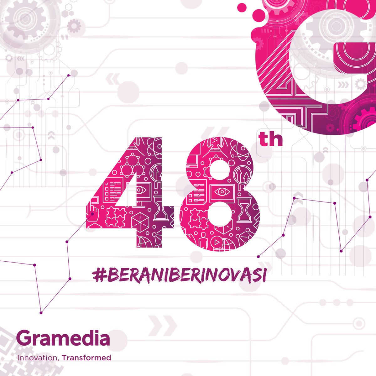 gramedia's tweet photo. Berikan komentar apa sih arti 48 menurut kamu? Jawab dikolom komentar ini sertakan hashtag #BeraniBerinovasi #Gramedia48th https://t.co/QBq3PBZXPv