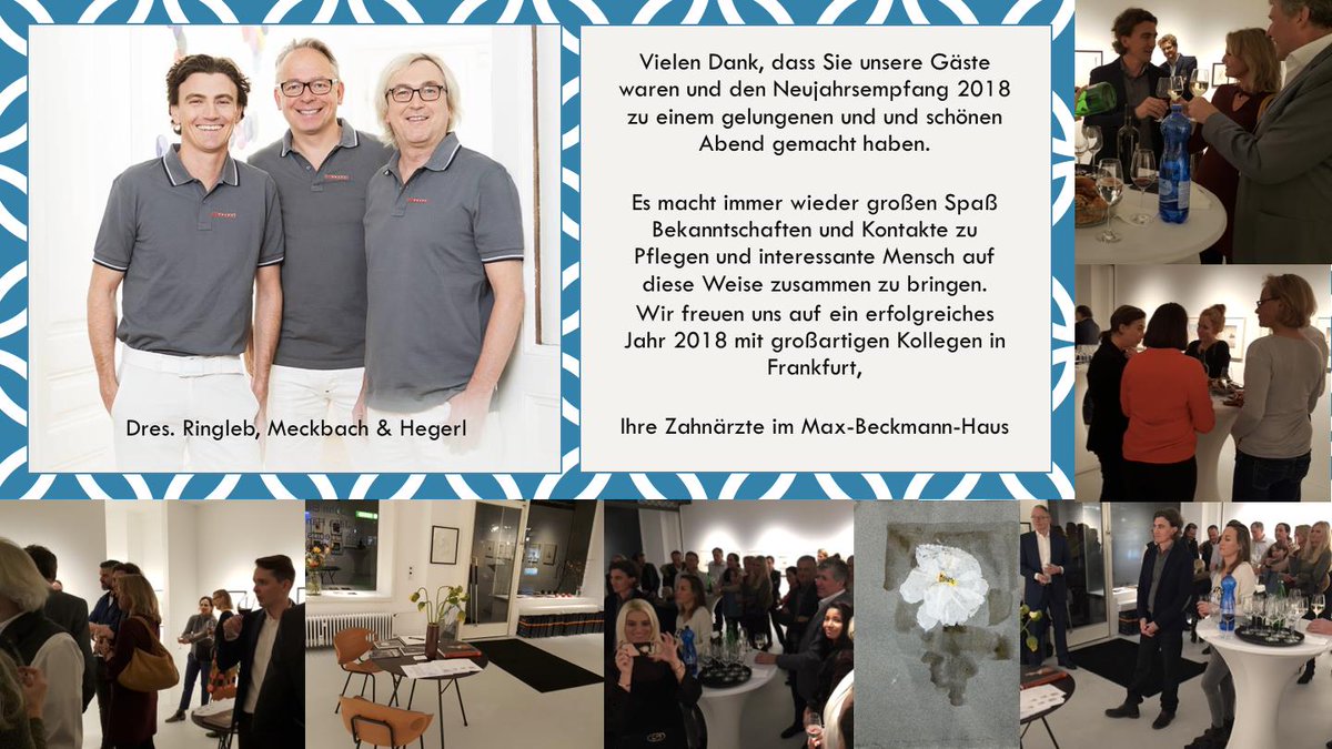 ZahnarztFFM's tweet photo. #Neujahrsempfang #Ärztenetzwerk #Frankfurt #Network #Networking #ZahnarztFrankfurt - ein starkes Netzwerk an top Medizinern für unsere Patienten in Frankfurt https://t.co/HIrWIYBaWi https://t.co/SF1CdQtau7