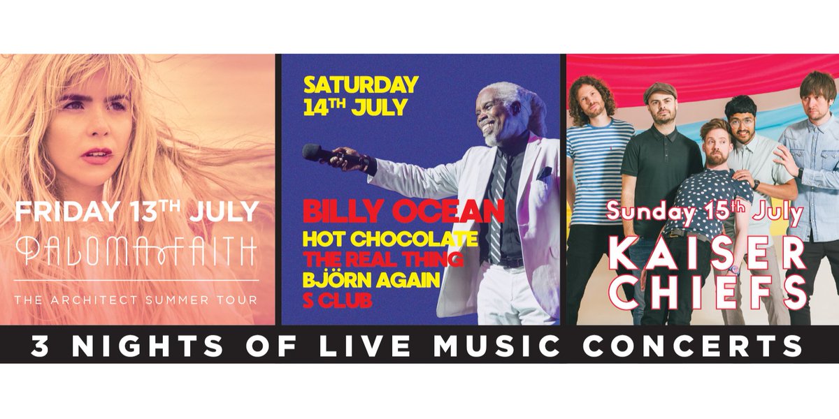 <a href="/Palomafaith/">Paloma Faith</a> standing tickets for <a href="/LiveinSomerset/">Live in Somerset</a> go on sale from the <a href="/visit_taunton/">Visit Taunton</a> box office in the #TauntonVisitorCentre from 9AM this morning (Friday)
Tickets also on sale for <a href="/MrWongo/">Billy Ocean</a> and <a href="/KaiserChiefs/">Kaiser Chiefs</a> - make it a great weekend of live music in #Taunton