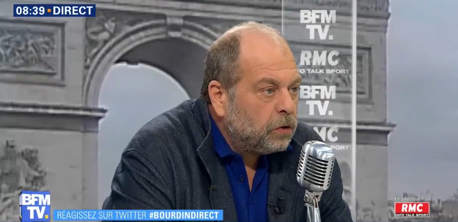 RMCInfo's tweet photo. "L'avocat n'a pas la charge d'établir la vérité. L'avocat est là pour aider son client : il est porte-voix d'un homme qui n'en a plus"
➡ Eric Dupond-Moretti #BourdinDirect https://t.co/IDcSZsQz27