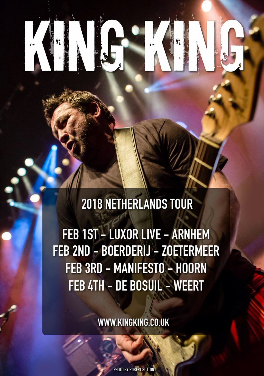 King King (@kingkinguk) on Twitter photo 'Exile and Grace' Netherlands tour starts tonight at @Luxorlive and then:
Fri 2nd Feb: <a href="/podiumBoerderij/">Poppodium Boerderij</a>
Sat 3rd Feb: <a href="/Manifesto_Hoorn/">Manifesto Hoorn</a>
Sun 4th Feb: <a href="/deBosuil/">De Bosuil</a> 'Exile and Grace' Netherlands tour starts tonight at @Luxorlive and then:
Fri 2nd Feb: <a href="/podiumBoerderij/">Poppodium Boerderij</a>
Sat 3rd Feb: <a href="/Manifesto_Hoorn/">Manifesto Hoorn</a>
Sun 4th Feb: <a href="/deBosuil/">De Bosuil</a>