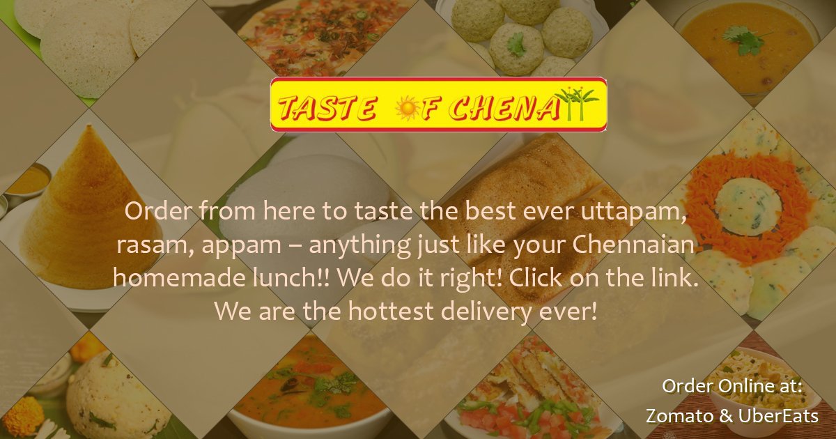 Tasteofchenaii's tweet photo. Order from here to taste the best ever #uttapam, #rasam, #appam – anything just like your Chennaian homemade lunch!! 
Click on the link https://t.co/QD2JkijIbi
Call: +91 99711 14950
#Southindian #Food #Instafood #lunch #DelhiFood #OnlineFood #WeFoodies #Orderfood #hungry #zomato https://t.co/OvY87j3yFm