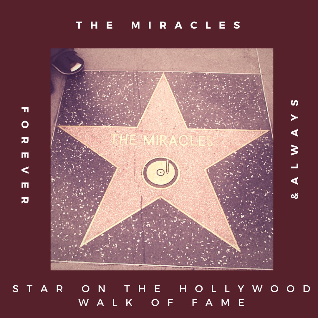 therealmiracles's tweet photo. The Miracles #HollywoodWalkOfFame #Star https://t.co/e9NLLudBX8