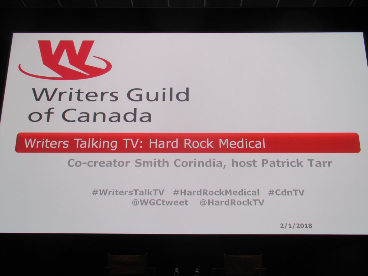 ColinHollis2's tweet photo. What better way is there to end a TV show after 4 seasons  than to have a @WGCtweet #WritersTalkTV @TIFF_NET  for @HardRockTV and find that half of the cast have shown up to enhance the experience. Thank you all for a great show, a great night and a beautiful send off. https://t.co/61oaPRvwHP