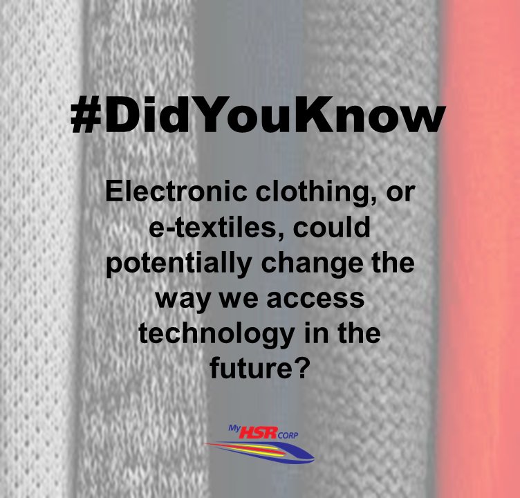 MyHSRCorp's tweet photo. Imagine a time where your jacket has built-in Bluetooth speakers! As one of the focus areas in line with the development of the #KLSGHSR, production of high value textile products will ensure local industries are prepared for the next industrial revolution. #FactDayFriday #MyHSR https://t.co/DRBNKFDD5Z