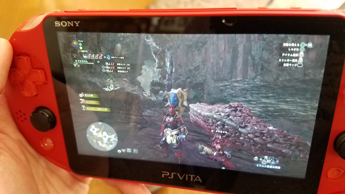 夢乃クロ Kuro Bf42待機中 على تويتر Psvitaで上級ガロン討伐 L2r2とタッチパッドないため狩猟笛の旋律とスリンガーとマップの鬼畜縛りプレイww 探索なのでガロンちゃんが逃げる前に倒せた モンハンワールド Psvita