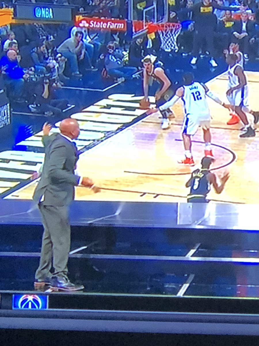 Jham22x's tweet photo. Someone tell me why Kenny the Jet has Shaq’s shoes on? #mygoodness #3sizestoobig #NBAonTNT https://t.co/R3IZ7PZY5i