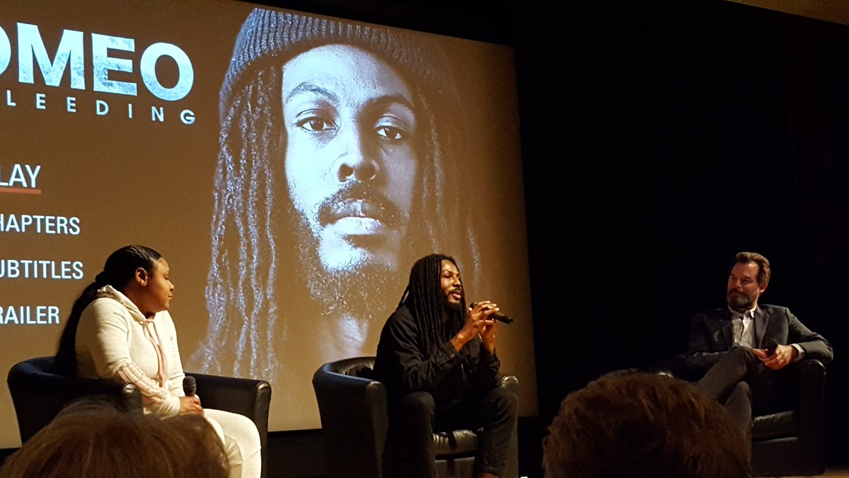 Post-screening heartwarming discussion with Donte and D'Neise, the stars of #CalHum-supported <a href="/RisBFilm/">Romeo is Bleeding</a> #CrockerArt