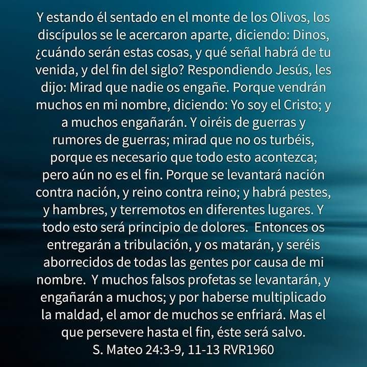 Palabra viva,eficaz y verdadera profetizada por CRISTO y cumplida en nuestro tiempo,y la gente no se arrepiente,vuelvete A DIOS te recibira.