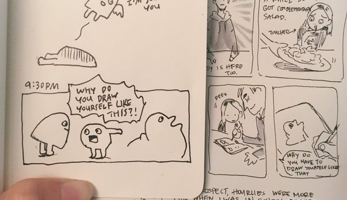 side by side comparison, left is @tomatoro_tweets , right is me 