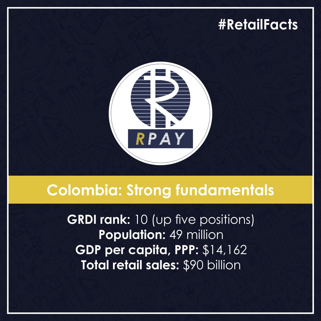 RpayICO's tweet image. Retail Facts - Colombia
Global Retail Revolution 
RPAY.io-Pay Through Crypto