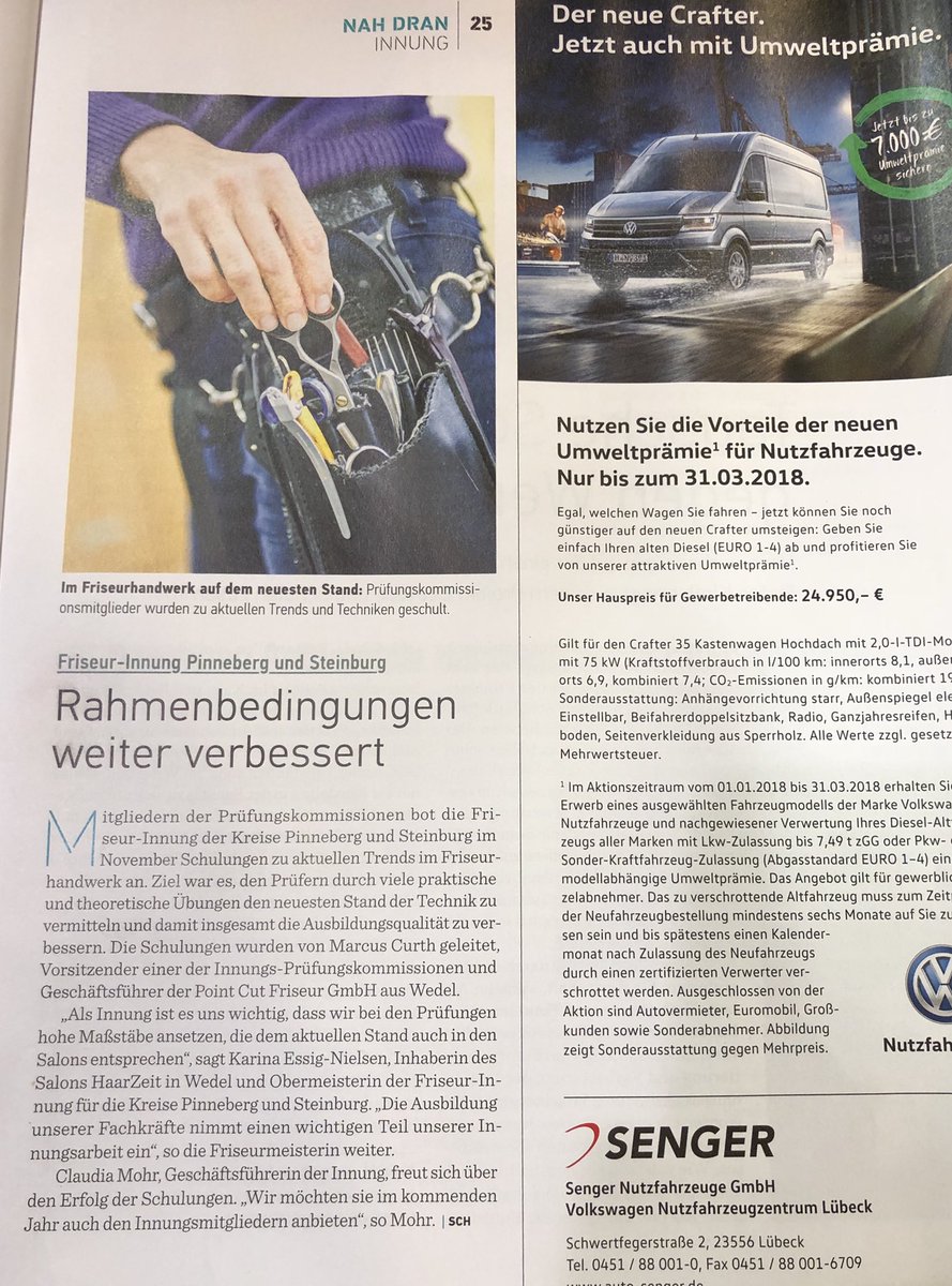 Marcus Curth على تويتر S P O T L I G H T Aktuelle Ausgabe Des Magazins Nord Handwerk Uber Die Arbeit Im Prufungsausschuss Der Friseurinnung Wir Danken Fur Die Freundliche Berucksichtigung