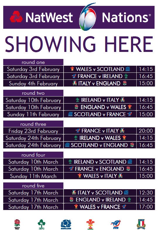 Looking forward to the 6 Nations?
All matches will be screened live at the club. Come along to experience the great atmosphere at your local rugby club!
📺🏉🍻💚🖤
#6Nations #WM