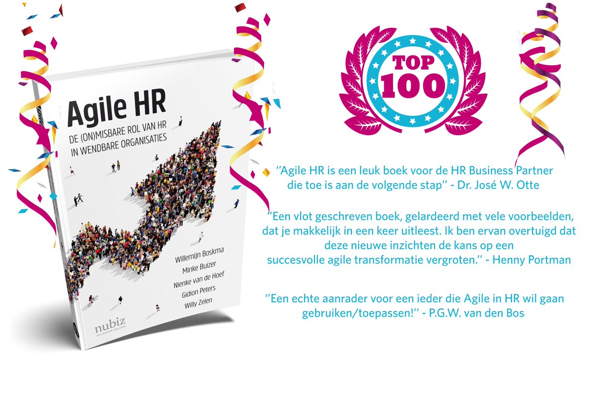 Scrum Company (@scrumco) on Twitter photo Feest! 🎉Ons boek 'Agile HR' staat vandaag precies 100 dagen in de top 100 van <a href="/Mgtboeknl/">Managementboek.nl</a>. Wij willen graag alle lezers bedanken en zijn erg blij met de mooie reacties en reviews van het boek! Feest! 🎉Ons boek 'Agile HR' staat vandaag precies 100 dagen in de top 100 van <a href="/Mgtboeknl/">Managementboek.nl</a>. Wij willen graag alle lezers bedanken en zijn erg blij met de mooie reacties en reviews van het boek!