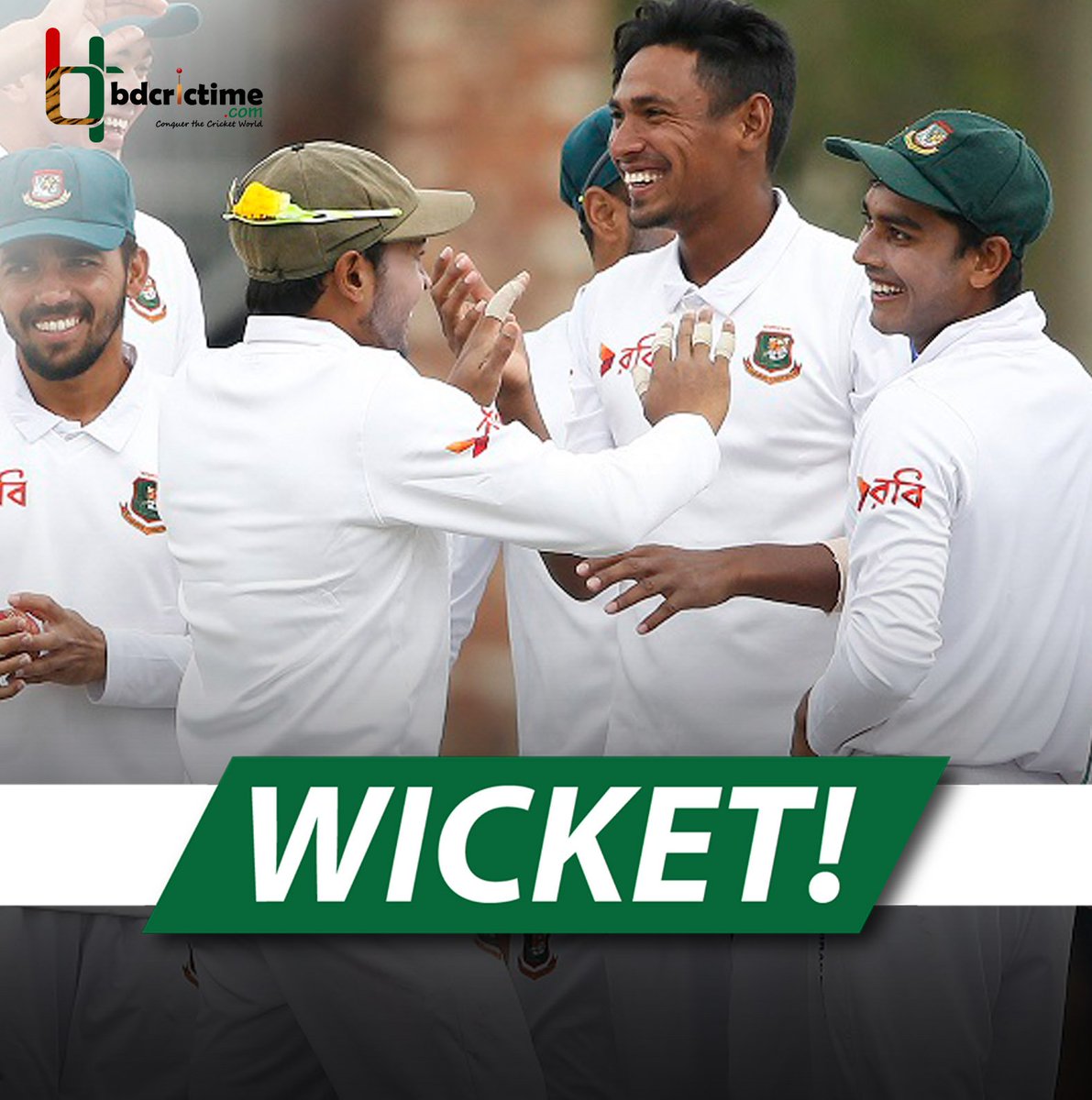 BDCricTime's tweet photo. It's none other than @Mustafiz90 to give breakthrough, he broke the 308 runs partnership between de Silva and Kusal Mendis. #BANvSL https://t.co/N8ZJ9H1fNI