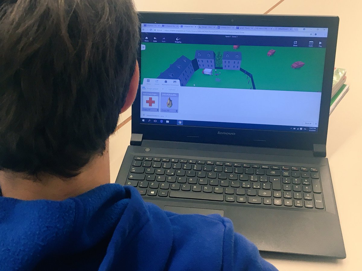 msjricco's tweet photo. @IS_Como learners using @cospaces_edu to develop awareness of important historical events. #VirtualReality #CreatingResources https://t.co/oeUPQXoKyz
