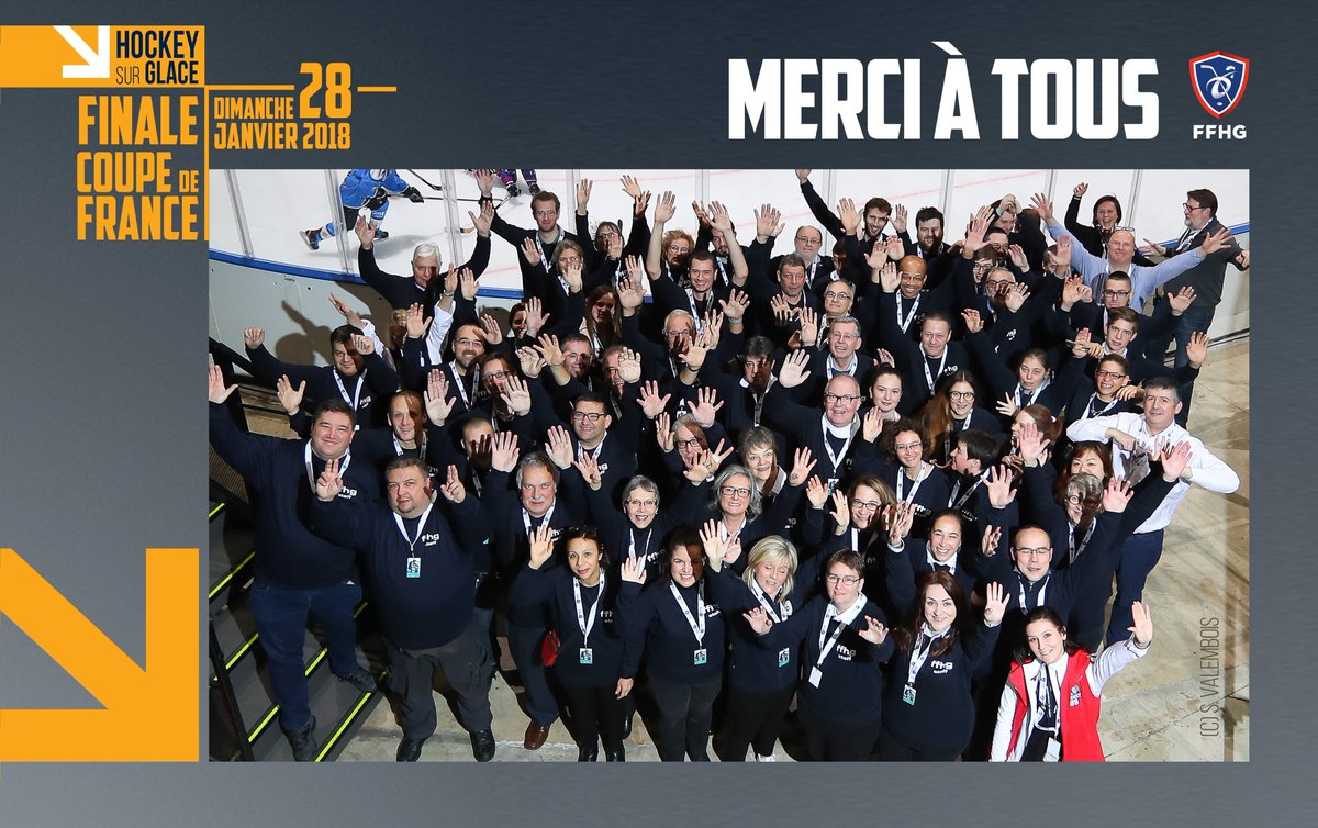 Hockey_FRA's tweet photo. Parce que rien ne serait possible sans eux, MER-CI à tous les bénévoles qui ont œuvré au bon déroulement de la finale de Coupe de France, le dimanche 28 janvier 2018 à l'@AccorH_Arena 🙌🙌🙌 #CdFHockey #HockeyFamily https://t.co/CYzWlg8vjP