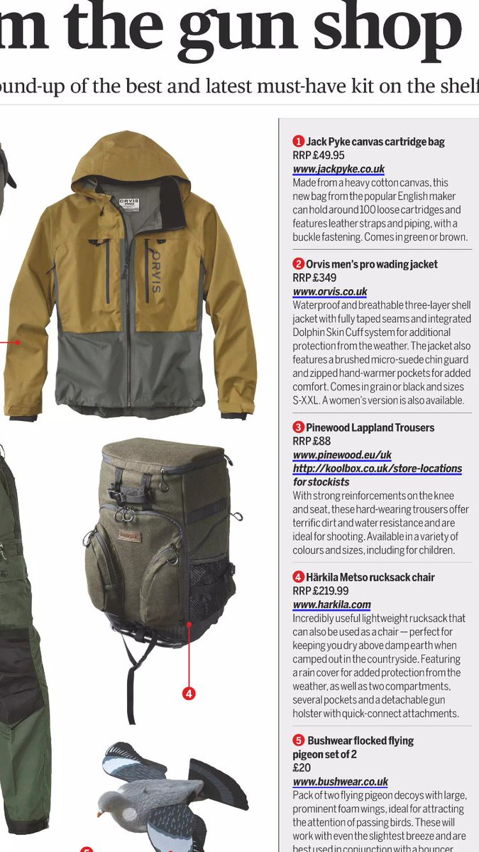 OrvisUK's tweet photo. Thank you @ShootingTimes for featuring our Men's Pro Wading Jacket in your 'From the gun shop' round up. Waterpoof, breathable and highly durable, it's a must have for the start of the fishing season. #menswear #orvismens #wadingjacket #orvisuk https://t.co/Y6UzbOzBAj