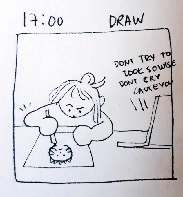 the rest of the day that I forgot to draw yesterday 