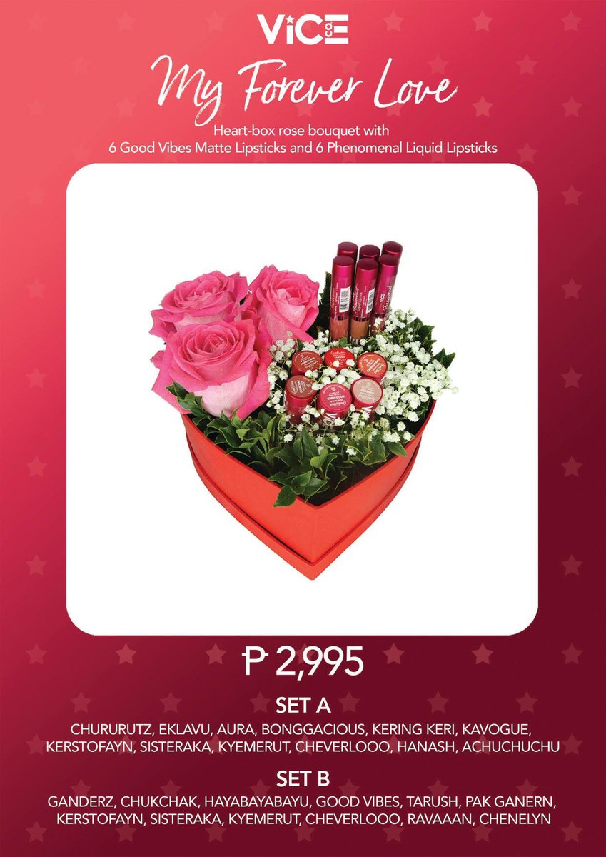 itsjustCE's tweet photo. Mas Gawing memorable ang Valentines with the Vice Cosmetics Valentines Day Sets! 
Available for pre-order on https://t.co/n2RPT122EY! #GandaForAll

https://t.co/7joI2Spih6

©️ vice cosmetics https://t.co/PDgwXzwFDN