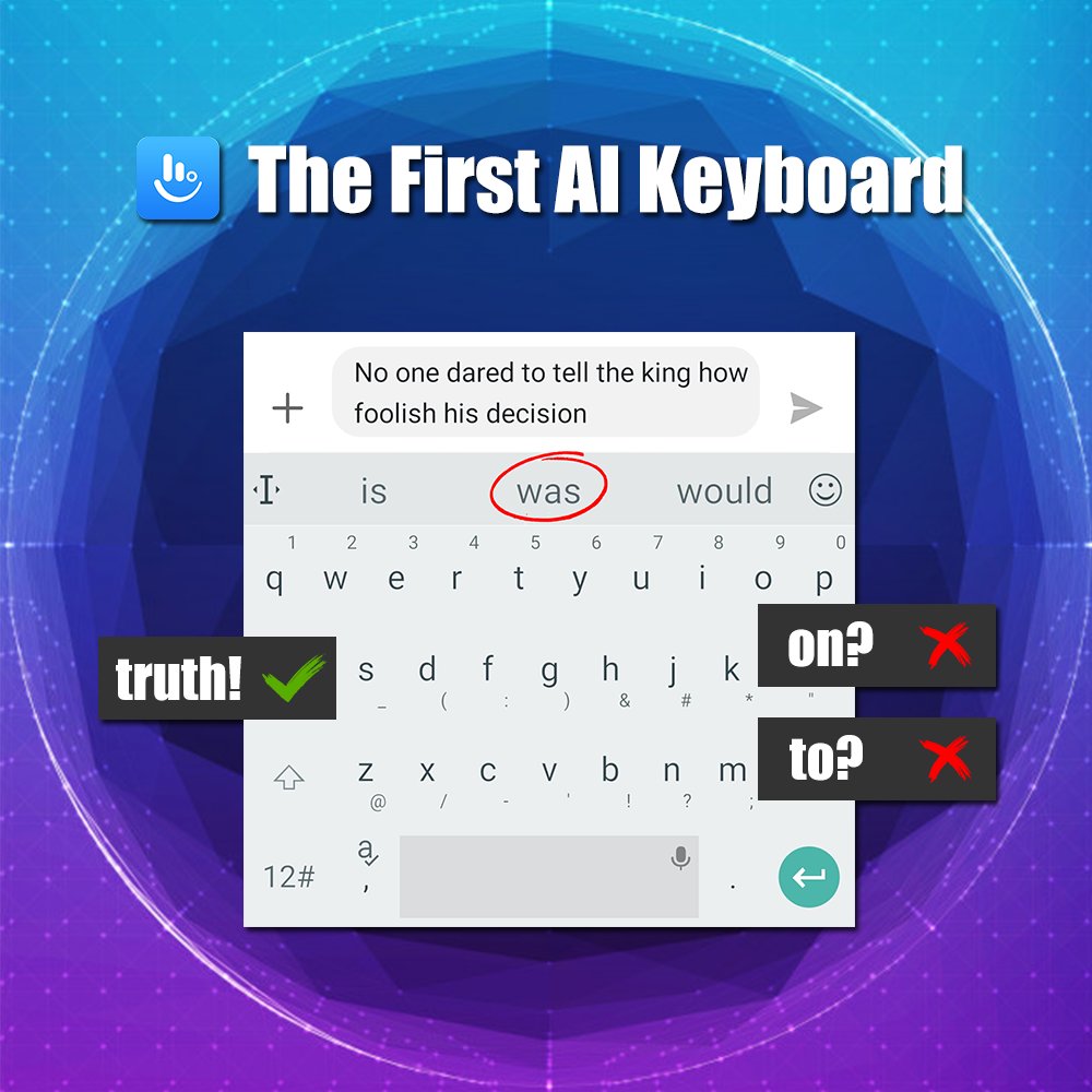TouchPal's tweet image. #SmartTyping #AIKeyboard “No one dared to tell the king how foolish his decision was”. Input this sentence with your #keyboard to see what happens.